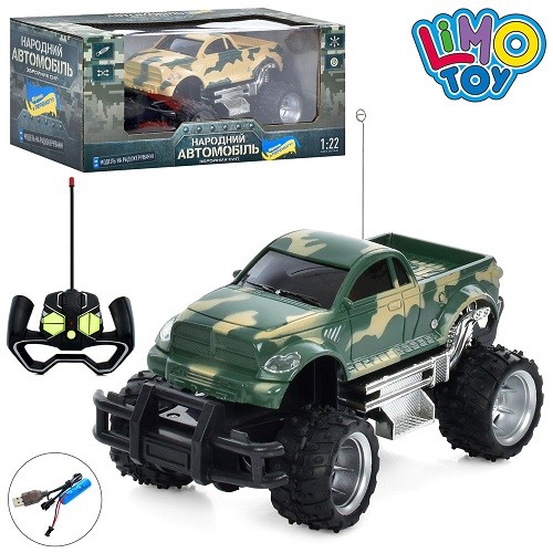 Джип M 4964 (18шт)17см, р/к, аккум,USB зарядка, 1:22,аморт,гум.кол, 2кол, в кор-ці, 25-13,5-11,3см (шт)