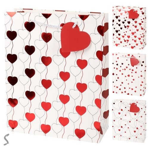 Пакет подарунковий паперовий L "Hearts" 31*42*12cм R40820-L (360шт) (шт)