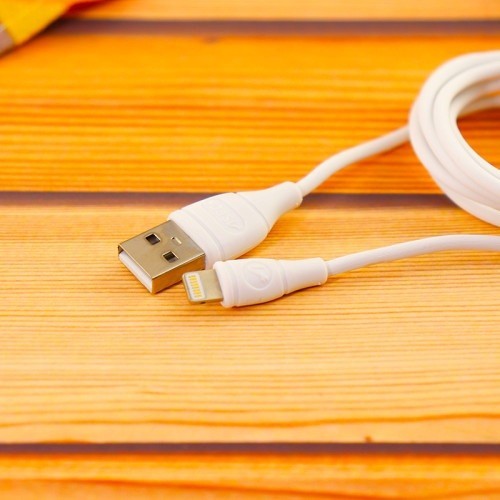 USB кабель Aspor AC-02 Plus Lightning 2.1A/2м- білий (шт)