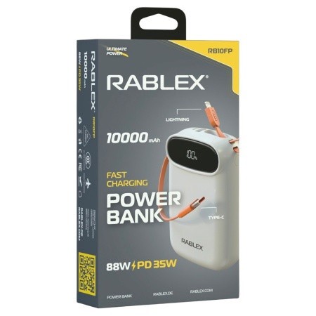 Power Bank Rablex RB10FP 10000mAh Fast charging 88W/ PD35W /28/ (шт)