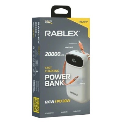 Power Bank Rablex RB20FP 20000mAh Fast charging 120W/ PD30W /24/ (шт)