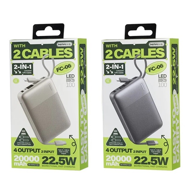 Power Bank REMAX FC-06 20000mAh 22.5W Grey (шт)