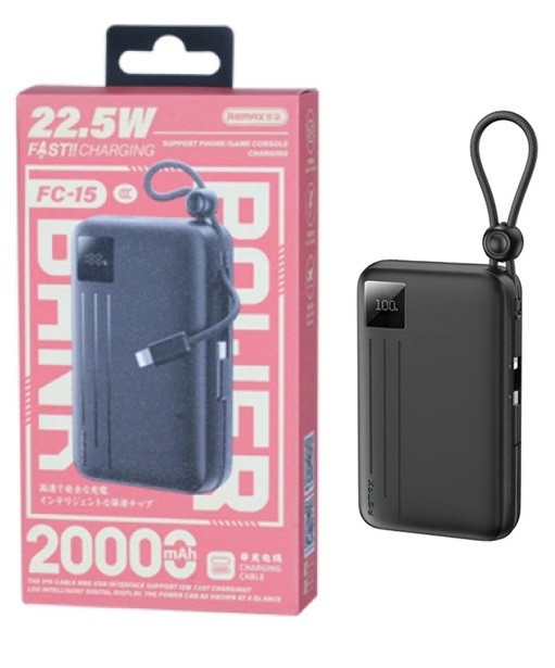 Power Bank REMAX FC-15 20000mAh 22.5W Black (шт)