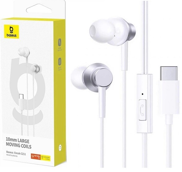 Навушники Baseus Encok CZ11 Type-C White (A00164300213-Z1) (шт)