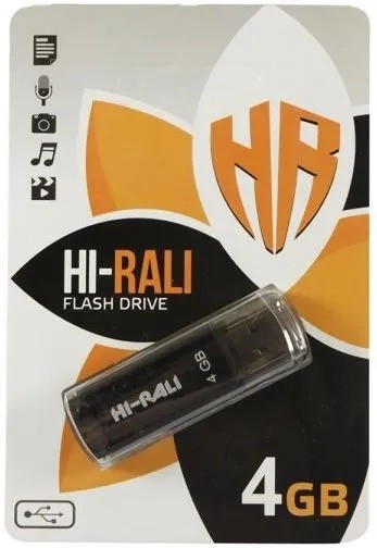 Usb флеш Hi-Rali 4Gb Stark series Black (шт)