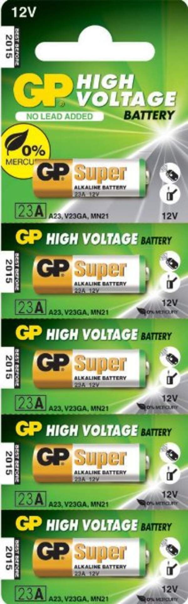 Батарейка GP  Alkaline  12.0V,  23AE-U1 лужна A23, VA23GA  для ПУ (шт.)