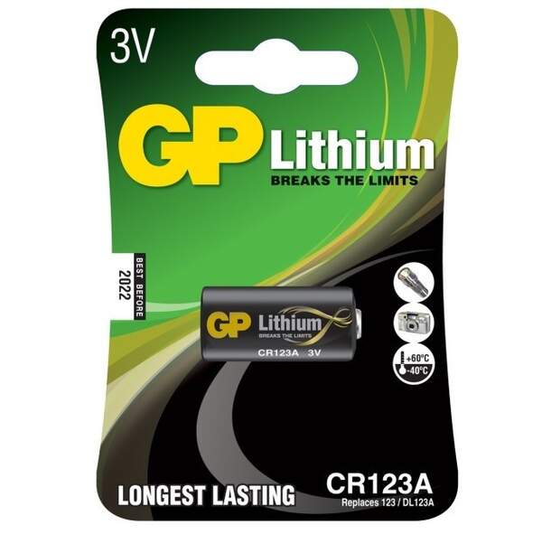 Батарейка GP Lithium FOTO 3.0V, CR123A-U1 (шт.)