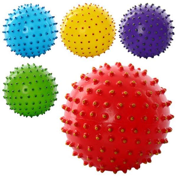 Мяч массажный MS 0025 (250шт) 5 дюймов, ПВХ, 45г, двухцветный, 5 цветов (шт.)