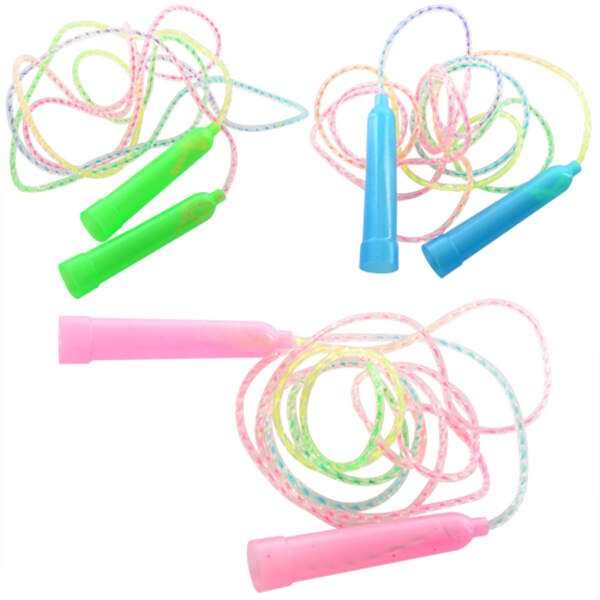 Скакалка MS 0827 (600шт) 195см, мотузка гума, пластик.ручки, 3 кольори (шт.)