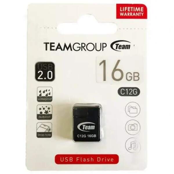 Team 16gb USB 2.0 C12G black /25 (шт.)