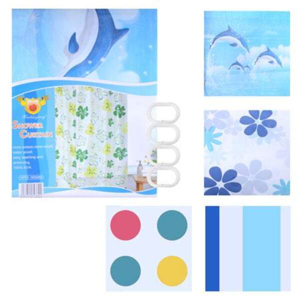 Штора до ванної 180*180см D11018 (120шт) (шт.)