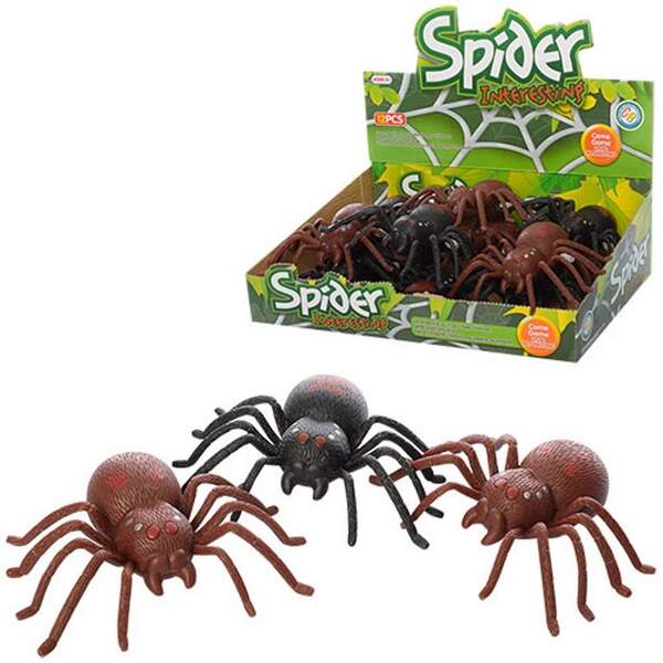Заводна іграшка YT531-4 (360шт) павук 10см, 12шт (2 кольори) в дисплеї, 18,5-28,5-8,5см (шт.)