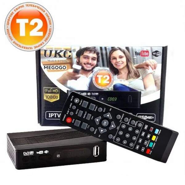 Тюнер DVB-T2 0967 з підтримкою wi-fi адаптера 5-12v (з екраном) (40) 4940 (шт.)