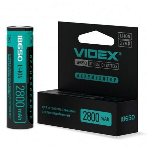 акам   Videx Li-lon 18650 2800 color box (Защита) /1bl/20/160 (шт.)