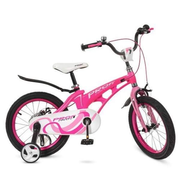 Велосипед дитячий PROF1 18д. LMG18203 (1шт) Infinity,магнез.рама,малиново-рожевий.,дзвінок,дод.кол (шт.)