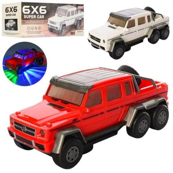 Машина LD-142A (60шт) 23см, муз, світло, їздить, колеса 6шт, 2 кольори, на бат-ці, у кор-ці, 24-10,5 (шт.)