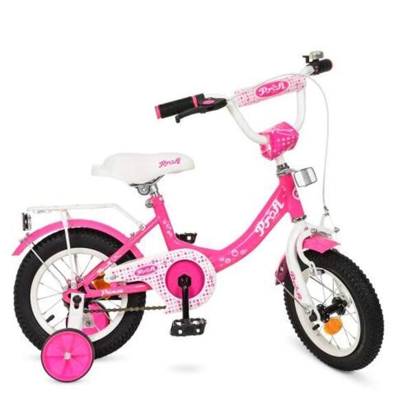 Велосипед дитячий PROF1 12д. Y1213 (1шт) Princess,малиновий,дзвінок,дод.колеса (шт.)