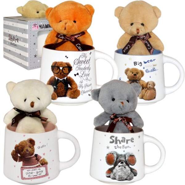 Чашка з іграшкою у подар.упак.300мл Теді 040-01-102 (шт.)