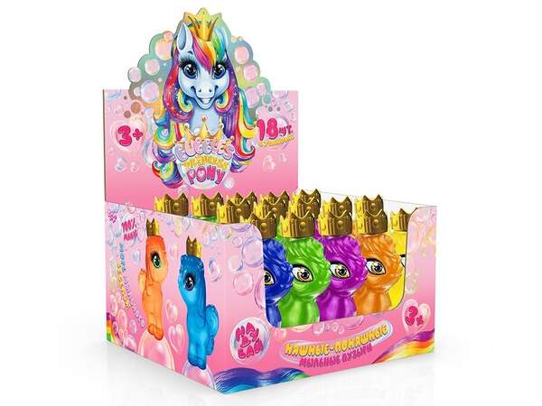 Мильні бульбашки "Bubbles Princess Pony" укр (18) BPP-01-01U (шт.)