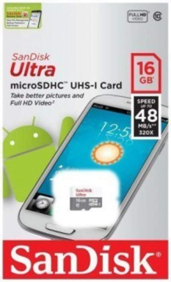 SanDisk micro SDHC ULTRA 16GB Class10   (80 Mb/s) (шт.)
