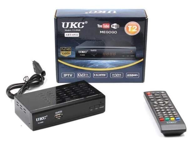 Тюнер DVB-T2 0968 METAL з підтримкою wifi адаптера (з екраном) (40) 6922 (шт.)