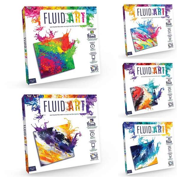 Креативна творчість "Fluid ART" (5) FA-01-01,02,03,04,05 (шт.)