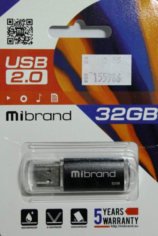 USB 2.0 Mibrand Cougar  32Gb Black (шт.)