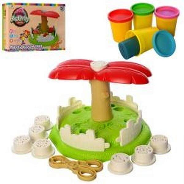 Пластилін MK 4526 (12шт) баночка з кришкою (4кол), апарат-прес, інструменти, в кор-ці, 37-26-10см (шт.)