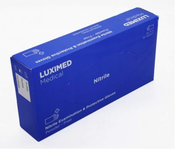 Рукавички Luximed Nitril сині розмір M (500/50) (шт.)