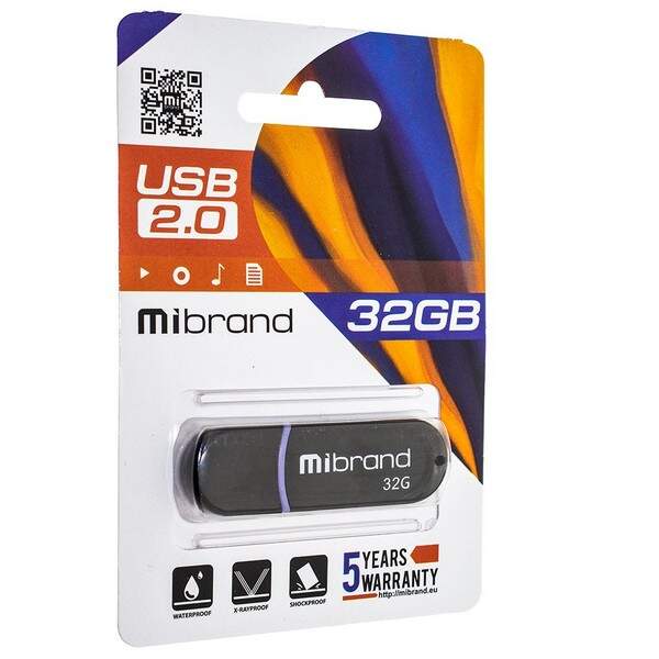 USB 2.0 Mibrand Panther 32Gb Black (шт.)