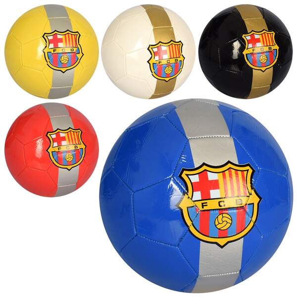 М'яч футбольний EV 3334 (30шт) розмір 5, ПВХ, 300-320г, 5 кольорів (клуби) (шт.)