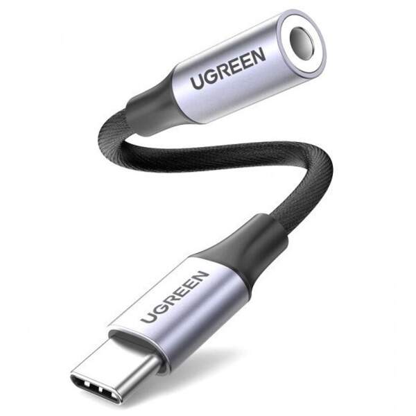 Адаптер Ugreen   AV161 USB-C to 3.5mm M/F Cable Aluminum shell  (80154) (шт.)