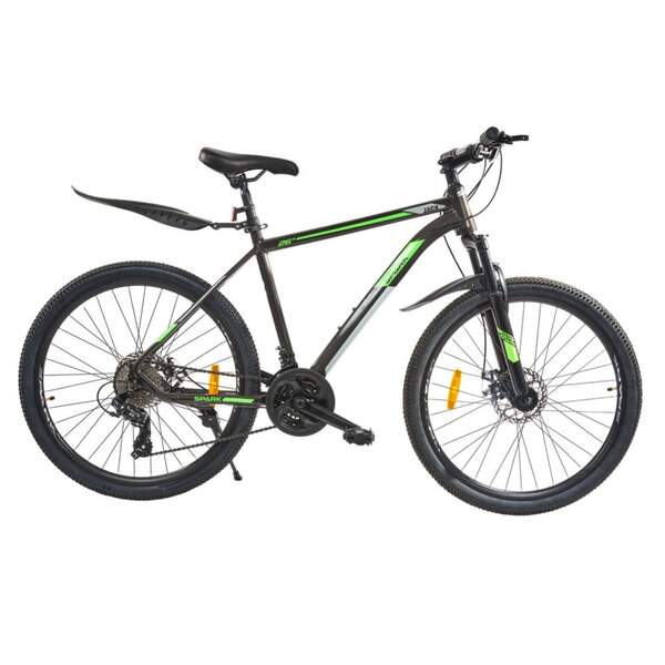Велосипед SPARK JACK 26" ал19" ам-локаут диск Shimano (Серый с зеленым) 148443 (шт.)