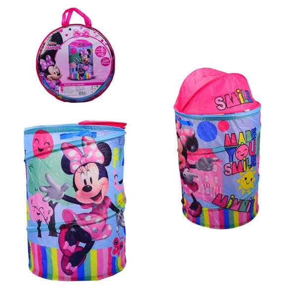 Корзина для игрушек D-3510 (24шт)  Minnie Mouse в сумке – 49*49*3 см, р-р игрушки – 43*43*60 см (шт.)