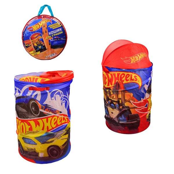 Корзина для игрушек D-3516 (24шт)  Hot Wheels,  в сумке – 49*49*3 см, р-р игрушки – 43*43*60 см (шт.)