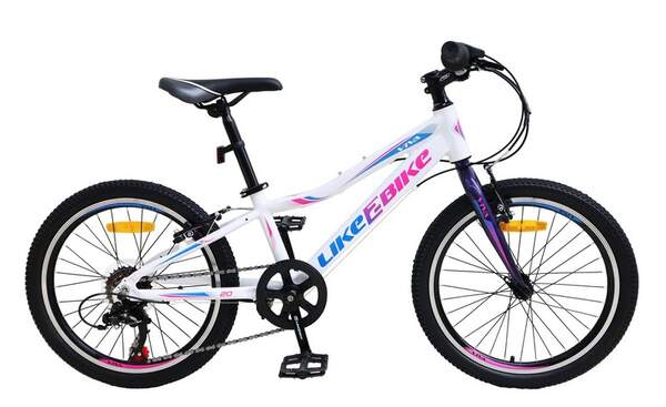 Велосипед подростковый 2-х колёсн. 20" A212006 (1шт) LIKE2BIKE Viva, цвет белый, рама алюм.10",6-ск, (шт.)