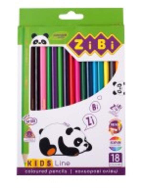 Кольорові олівці, 18 кольорів, KIDS LINE ZB.2415 ( 1/12/180шт) (шт.)