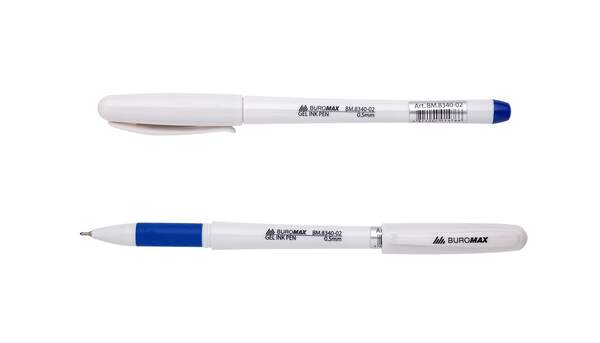 Ручка гелева, синя BM.8340-02 (12/144шт) (шт.)