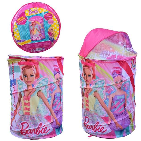 Корзина для игрушек D-3514 (24шт)  Barbie в сумке – 49*49*3 см, р-р игрушки – 43*43*60 см (шт.)