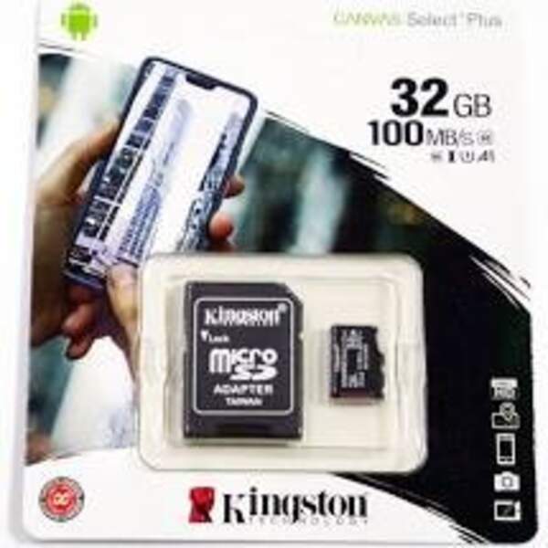 micro SD 32GB KINGSTON Canvas Select Plus A1 (R100mb/s) UHS-1 (шт.)