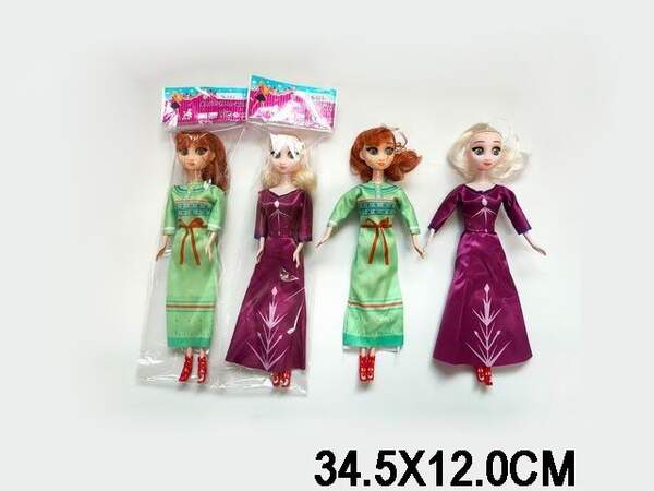 Кукла "F" YBY238E (100шт) 2 вида, в пакете – 10*34 см, р-р игрушки – 28 см (шт.)