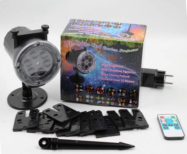 Диско LASER LIGHT STAR SHOWER 518 WITH REMOTE AND 12 PHOTO CASSETTE Уличная  (24) 7447 (шт.)