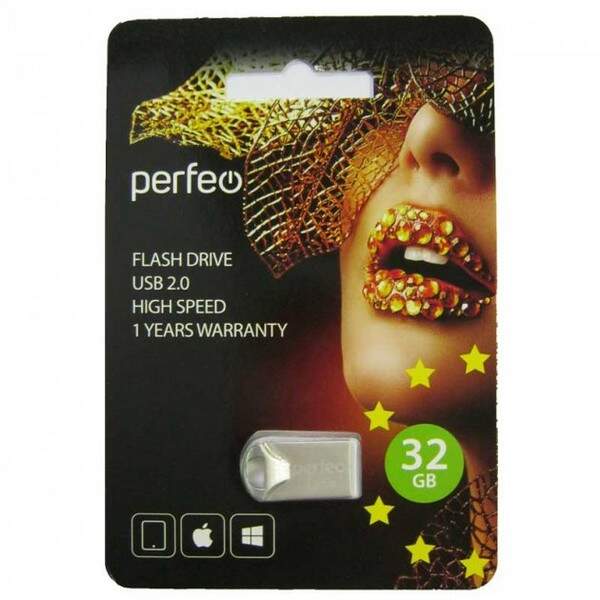 PERFEO USB2.0 flash metal mini 32 GB ( E-01 ) (шт.)