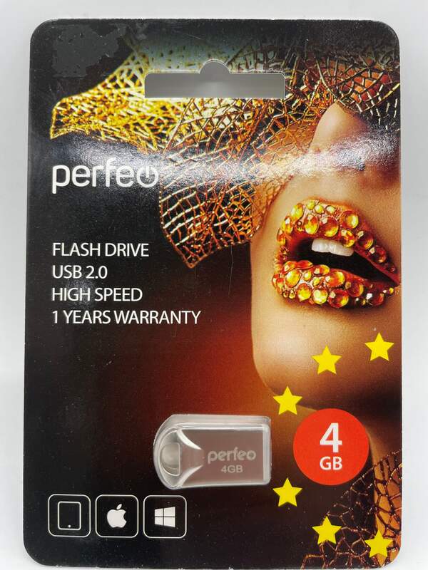 PERFEO USB2.0 flash metal mini 4 GB ( E-01 ) (шт.)
