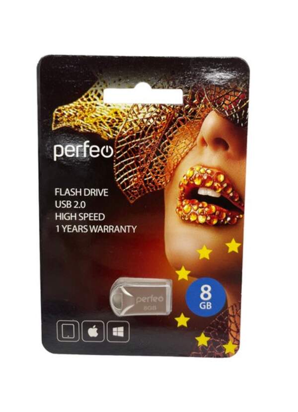 PERFEO USB2.0 flash metal mini 8 GB ( E-01 ) (шт.)