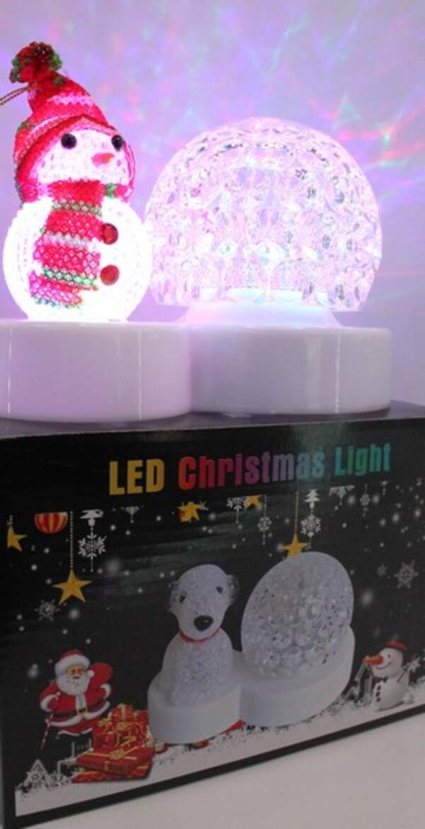 диско-шар в виде ночника снеговика LED Christmas Light AT-W168 (шт.)