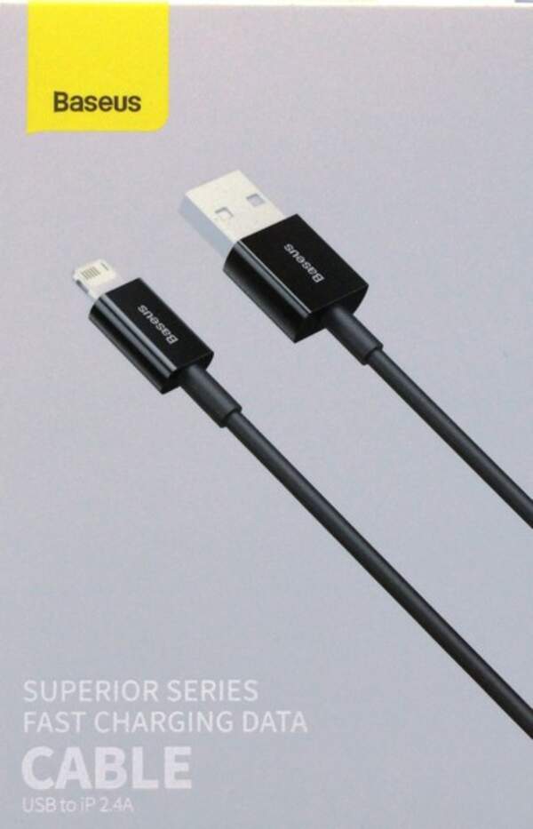 кабель Baseus Superior  Series USB  to IP 24A 1m Black (CALYS-A01) (шт.)