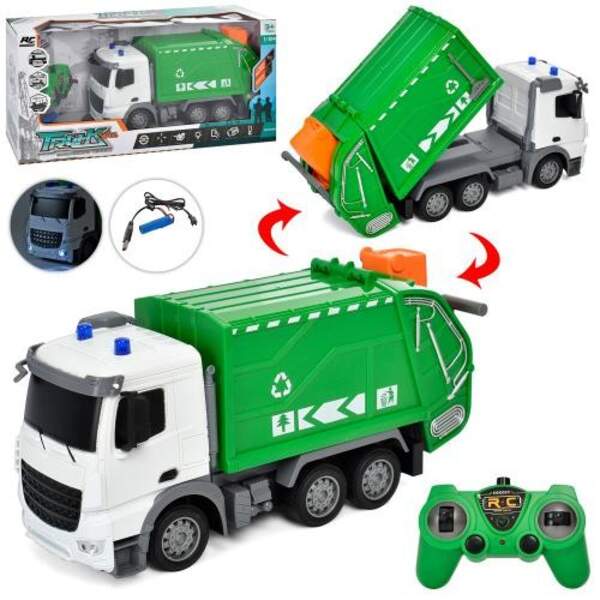 Сміттєвоз 898-12 (6шт) р/к, акум, 31см, 1:24, світло, гум.колеса, USBзар, в кор-ці, 47-22-13см (шт.)
