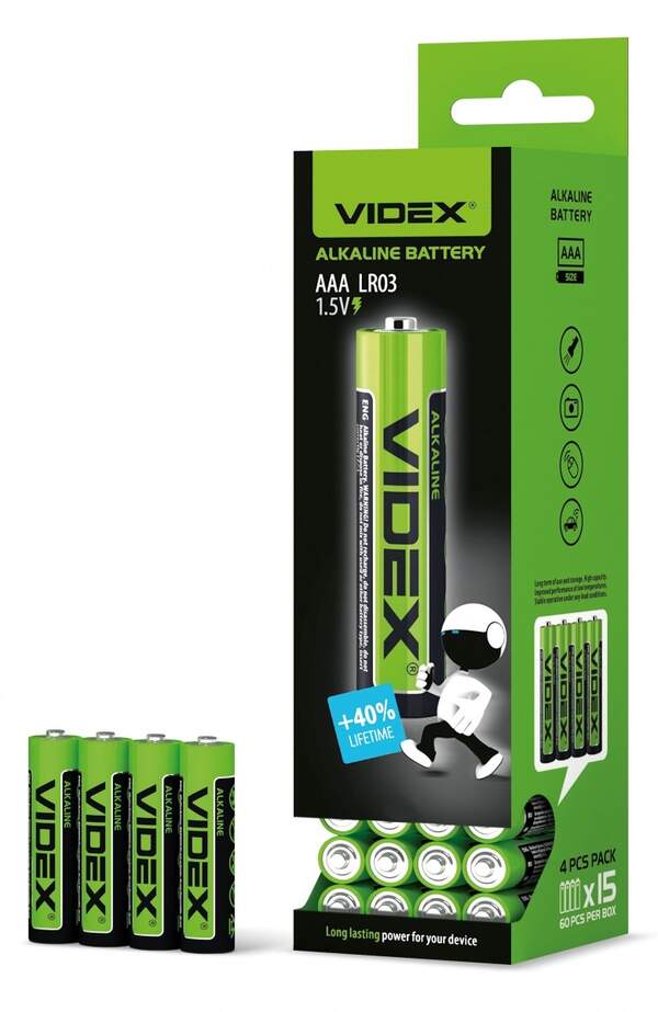 батарейка  Videx  LR3 /4 shrink  (teh)/720/60*** (шт.)