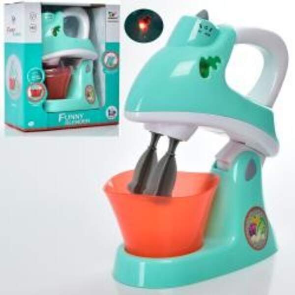 Міксер 6002NK (18шт) 21,5см, світло, обертаються вінчики, на бат-ці, в кор-ці, 22-24,5-11см (шт.)